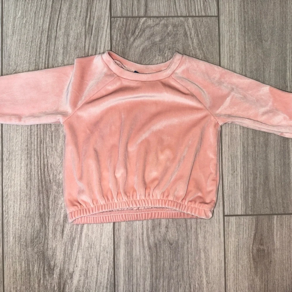 OLD NAVY Pink Velour Baby Outfit